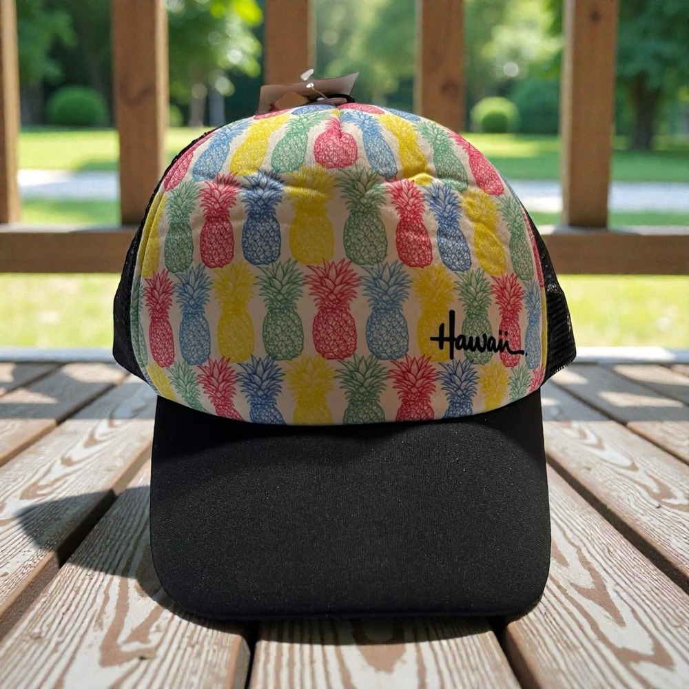 Surfware Hawaiian Classics Pineapple Snapback Trucker Hat Foam‎ Mesh NWT NEW